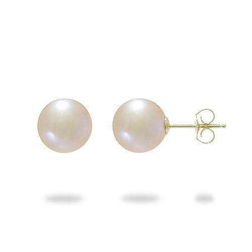 Freshwater Pearl (8-9mm) Earrings In 14k Yellow Gold-Maui Divers Jewelry
