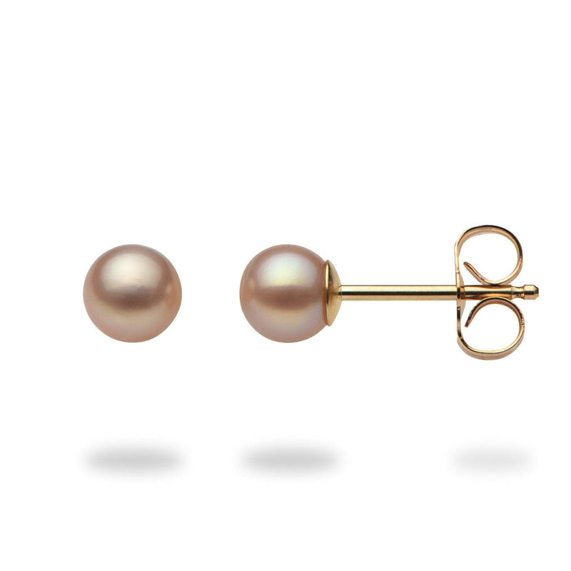 Pink Freshwater Pearl Earrings in Gold-Maui Divers Jewelry