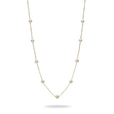 18" White Freshwater Floating Pearl Necklace in Gold-Maui Divers Jewelry