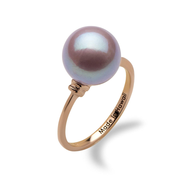 Lilac Freshwater Pearl Ring in 14K Rose Gold - Maui Divers Jewelry