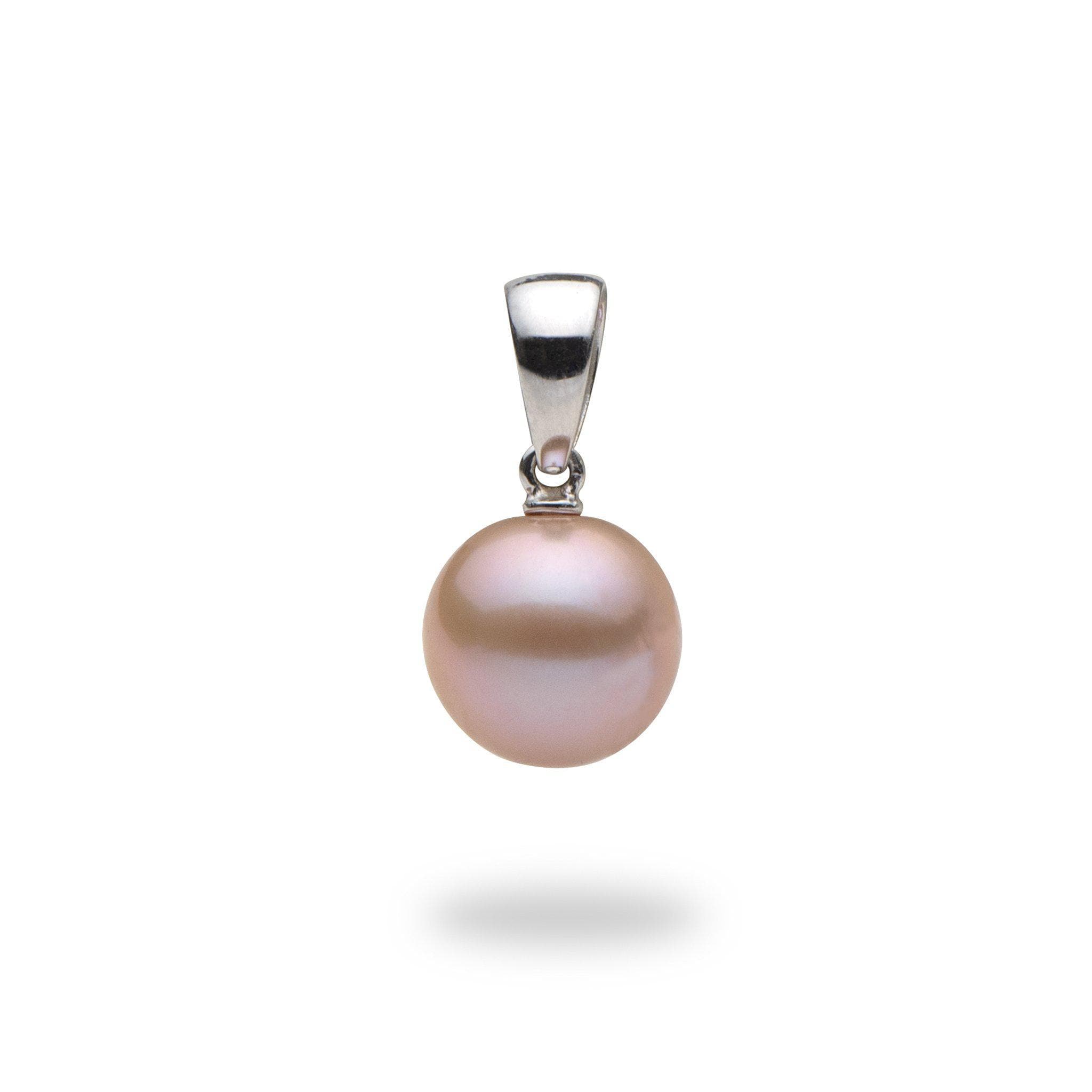 Lavender Freshwater Pearl (9-10mm) Pendant in 14K White Gold-006-15040-Maui Divers Jewelry