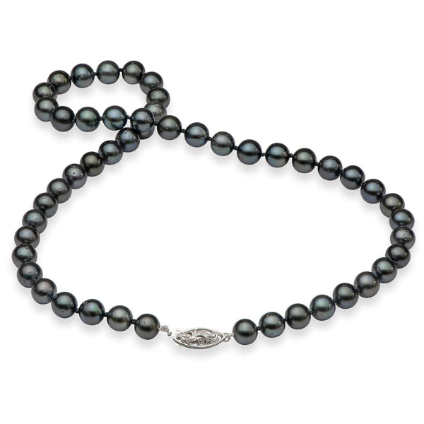 18-20" Tahitian Black Pearl Strand in White Gold-Maui Divers Jewelry