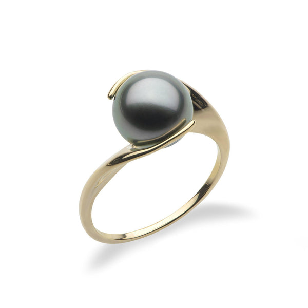 Tahitian Black Pearl Ring in Gold-Maui Divers Jewelry