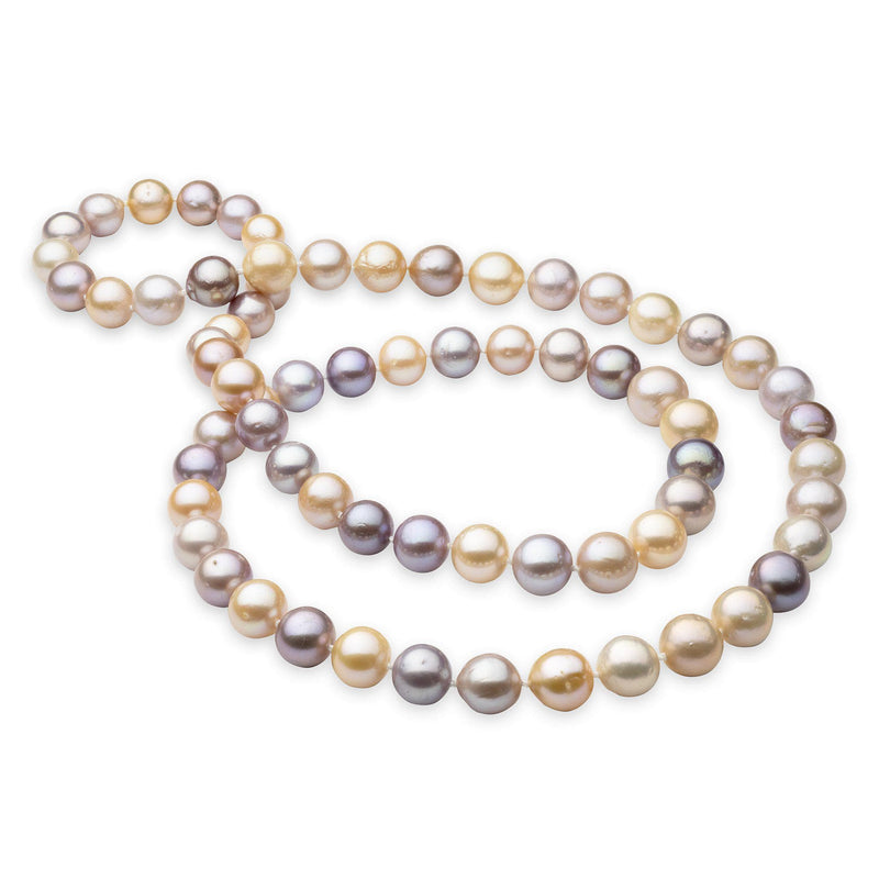 Freshwater Pearl Rhodium Chain Necklace – CHOMEL
