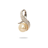 South Sea Gold Pearl Pendant in Gold with Diamonds - Maui Divers Jewelry