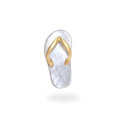 Mother of Pearl Slipper Pendant in Gold-Maui Divers Jewelry