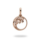 Nalu Pendant in Rose Gold - 12mm-Maui Divers Jewelry