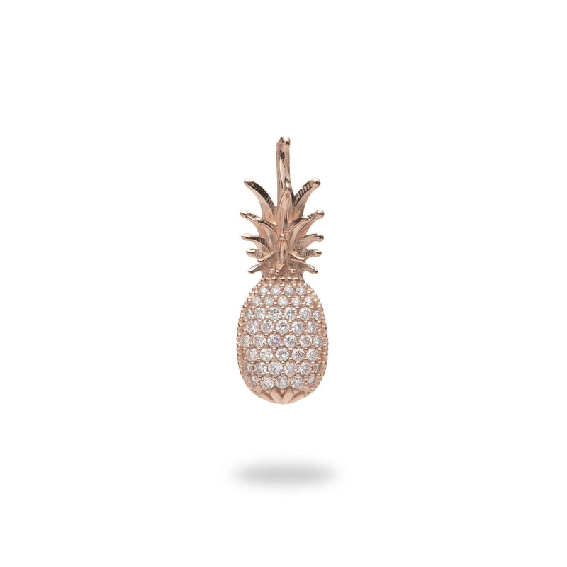 Pineapple Pendant with Diamonds in Rose Gold-Maui Divers Jewelry