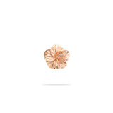 Hawaiian Gardens Hibiscus Pendant in Rose Gold with Diamonds - 11mm - 011-01724
