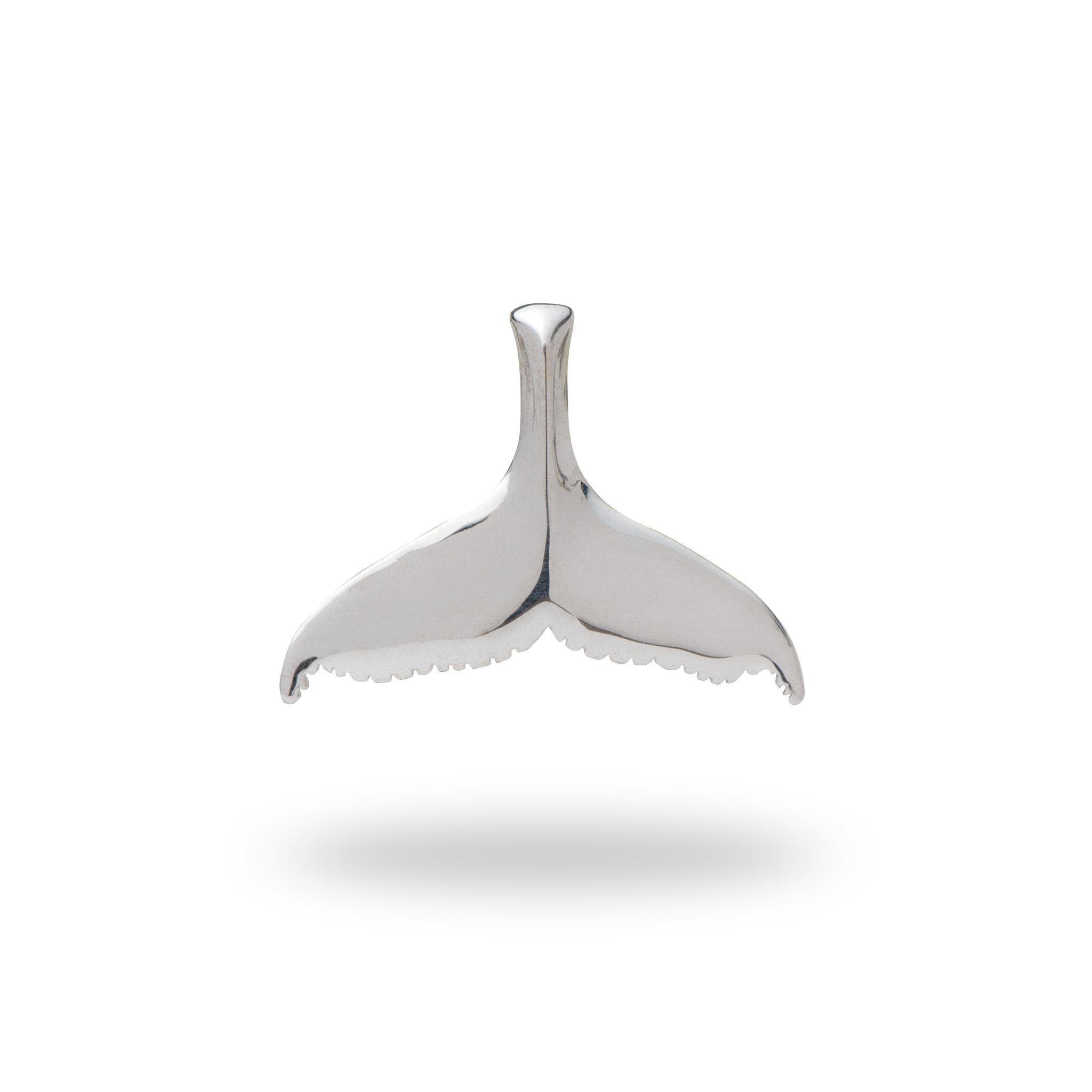 Whale Tail (35mm) Necklace in 14K White Gold - Maui Divers Jewelry