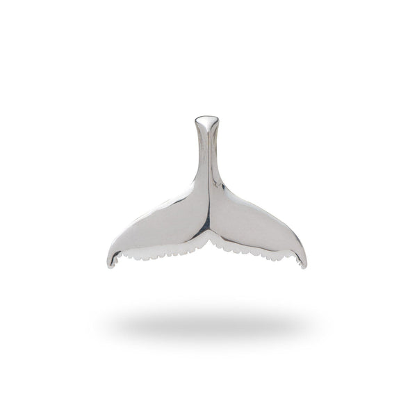 Whale Tail (35mm) Necklace in 14K White Gold - Maui Divers Jewelry