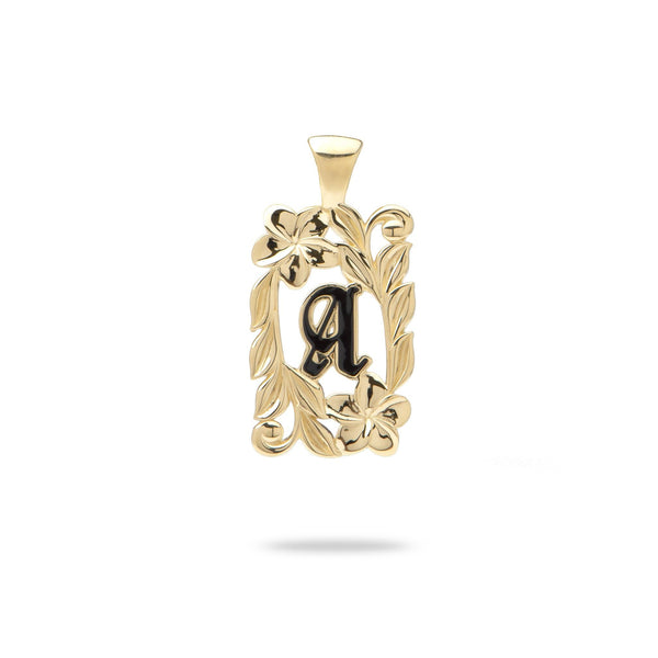 Special Order Hawaiian Heirloom Initial Pendant in Gold - 014-03615-A-14K