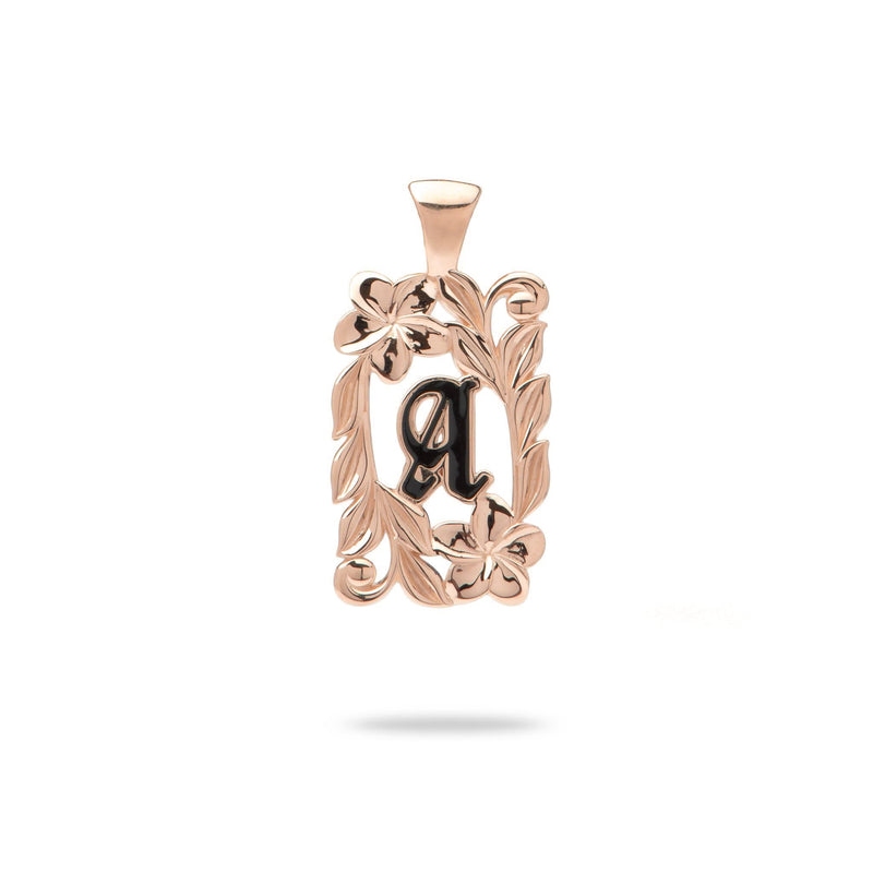 Special Order Hawaiian Heirloom Initial Pendant in Rose Gold - 014-03615-A-14R