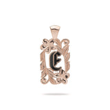 Special Order Hawaiian Heirloom Initial Pendant in Rose Gold - 014-03615-E-14R