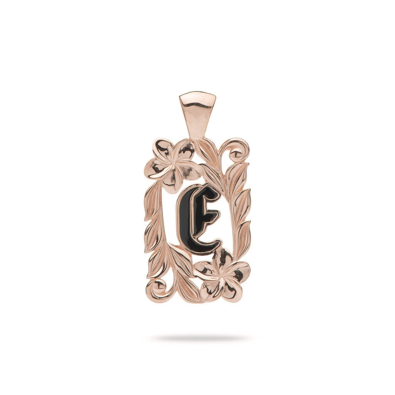 Special Order Hawaiian Heirloom Initial Pendant in Rose Gold - 014-03615-E-14R