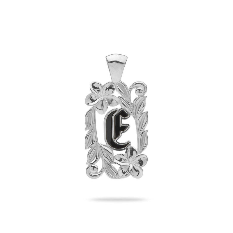 Special Order Hawaiian Heirloom Initial Pendant in White Gold - 014-03615-E-14W