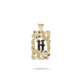 Special Order Hawaiian Heirloom Initial Pendant in Gold - 014-03615-H-14K