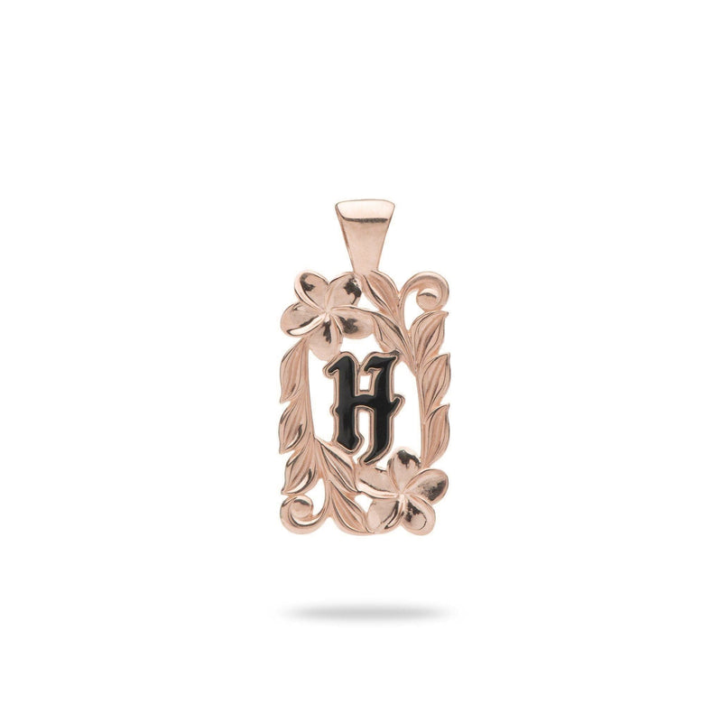 Special Order Hawaiian Heirloom Initial Pendant in Rose Gold - 014-03615-H-14R