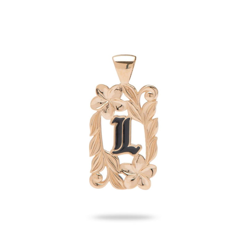 Special Order Hawaiian Heirloom Initial Pendant in Rose Gold - 014-03615-L-14R