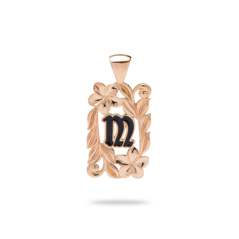 Special Order Hawaiian Heirloom Initial Pendant in Rose Gold - 014-03615-M-14R
