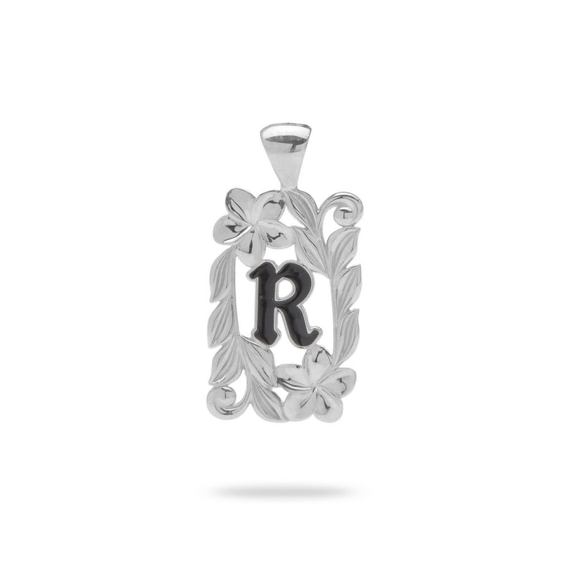 Special Order Hawaiian Heirloom Initial Pendant in White Gold - 014-03615-R-14W