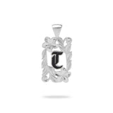 Special Order Hawaiian Heirloom Initial Pendant in White Gold - 014-03615-T-14W