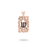 Special Order Hawaiian Heirloom Initial Pendant in Rose Gold - 014-03615-W-14R