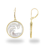 Nalu Mother of Pearl Earrings in Gold - 22mm-Maui Divers Jewelry