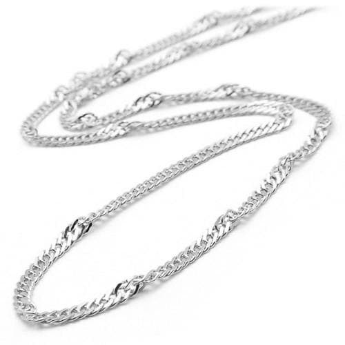 18" 1.5MM Singapore Chain in 14K White Gold - Maui divers Jewelry