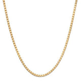 18" 1.0mm Box Chain in 14K Yellow Gold - Maui Divers Jewelry
