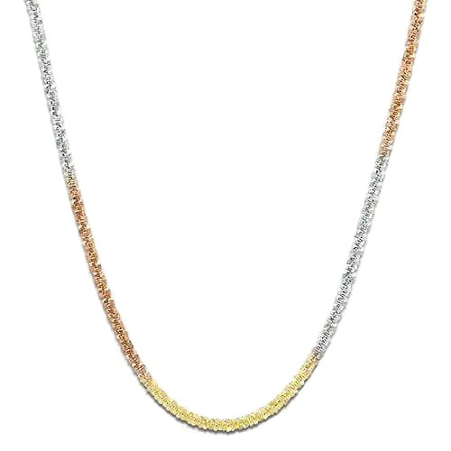 1.0mm Margarita Chain in Tri Color Gold - Maui Divers Jewelry