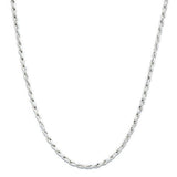 16"-22" Adjustable 1mm Rope Chain in 14K White Gold - Maui Divers Jewelry
