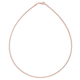 A 17" 1.5mm Round Omega Chain in Rose Gold - Maui Divers Jewelry