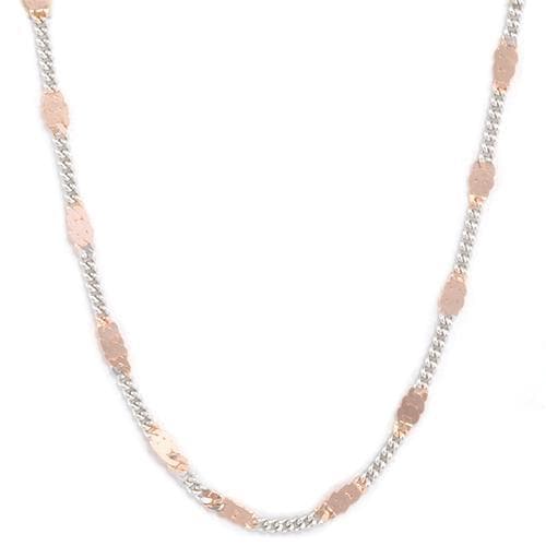 16" "Two-Tone Link" Chain in Sterling Silver - Maui Divers Jewelry