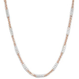 16" 1.0mm "Two-tone Tube" Chain in Sterling Silver - Maui Divers Jewelry