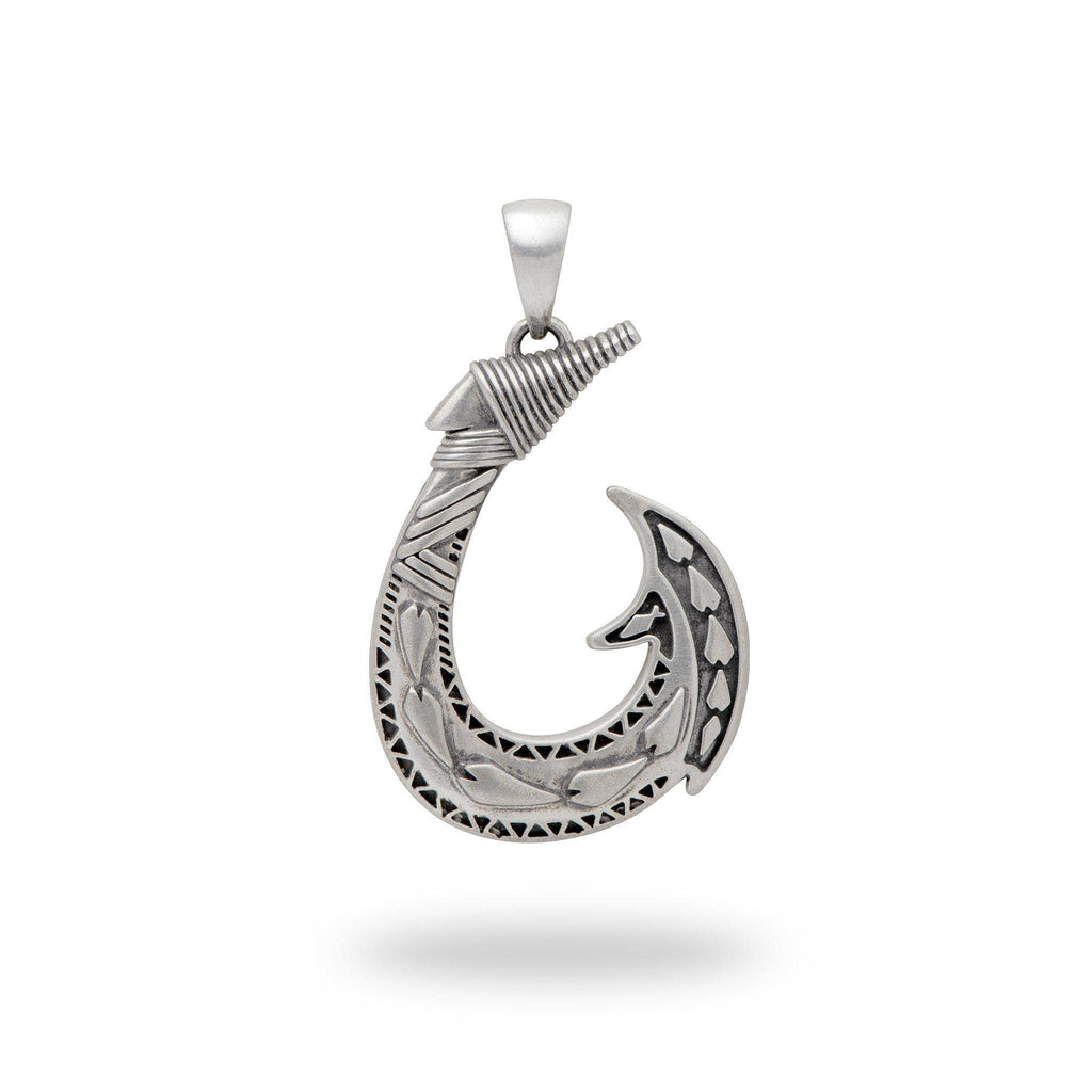 Unisex Fish Hook Pendant in Sterling Silver – Maui Divers Jewelry