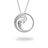 18" Nalu Necklace in Sterling Silver - 24mm-Maui Divers Jewelry