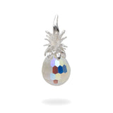 Pineapple Crystal Pendant in Sterling Silver - Maui Divers Jewelry