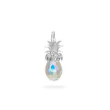 Crystal Pineapple Charm/Pendant in Sterling Silver-Maui Divers Jewelry