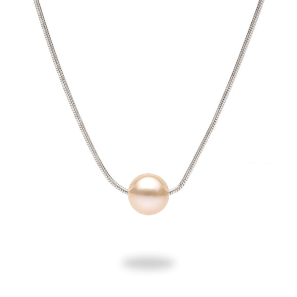 18" Freshwater Floating Pearl Necklace in Sterling Silver (assorted colors) - Maui Divers Jewelry