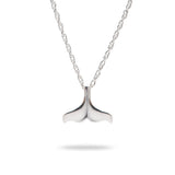 18" Whale Tail Necklace in Sterling Silver - 13mm-Maui Divers Jewelry