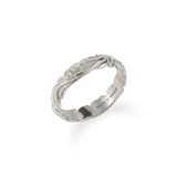 Hawaiian Heirloom Old English Scroll Ring in White Gold - 4.5mm - Maui Divers Jewelry