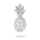 Living Heirloom Pineapple Pendant in White Gold - 30mm-Maui Divers Jewelry