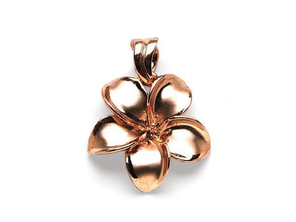 Plumeria Pendant Mounting in 14K Rose Gold - Maui Divers Jewelry