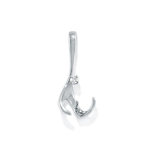 Caressing Hands Pendant Mounting in 14K White Gold-[SKU]