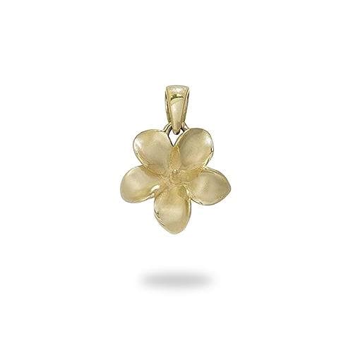 Choisissez un pendentif Pearl Plumeria en or - 13 mm