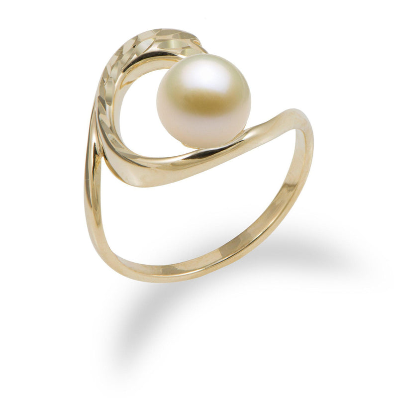 Pick a Pearl Ring in 14K Yellow Gold with White Pearl - Maui Divers Jewelry