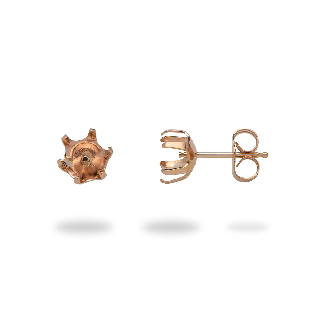 Pick A Pearl 6 Prong Earrings in Rose Gold – Maui Divers Jewelry