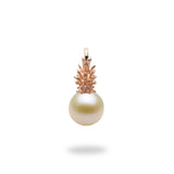 Pineapple Pendant Mounting in 14K Rose Gold with White Pearl - Maui Divers Jewelry