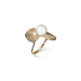 Pick A Pearl Kailua Palms Ring in Gold with white Pearl - Maui Divers Jewelry